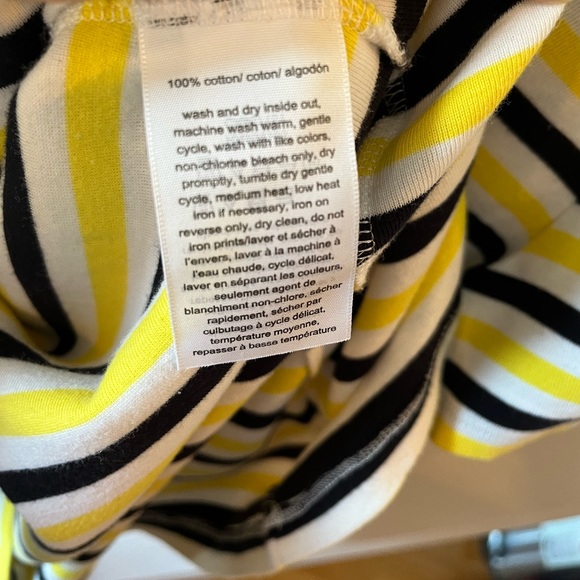 Tommy Hilfiger Sunflower & Blue Stripe Chambray Pocket T-Shirt Dress sz L - Picture 6 of 8